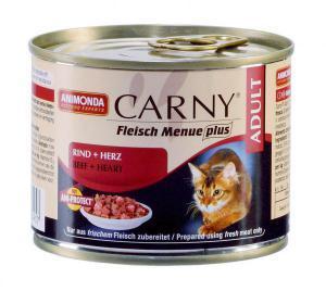 Animonda Carny Adult консервы для кошек с говядиной и сердцем / 200г*6шт