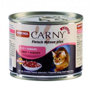 Animonda Carny Adult консервы для кошек с индейкой и креветками / 200г*6шт