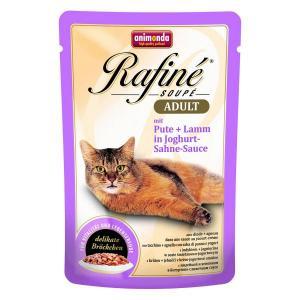 Animonda Rafine Soupe Adult консервы для кошек с индейкой и ягненком в йогуртово-сливочном соусе 100 г х 24 шт