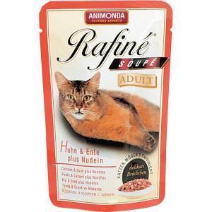 Animonda Rafine Soupe Adult консервы для кошек с курицей, уткой и пастой 100 г х 24 шт