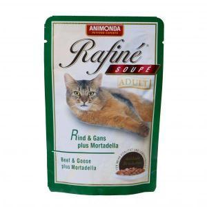 Animonda Rafine Soupe Adult консервы для взрослых кошек из говядины, мяса гуся и яблок 100 г х 24 шт