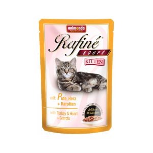 Animonda Rafiné Soupé Kitten консервы для котят из мяса индейки, сердца и моркови 100 г х 24 шт