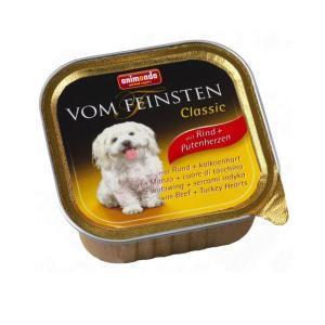 Animonda Vom Feinsten Classic консервы для собак с говядиной и сердцем индейки 150 г (22 штуки)