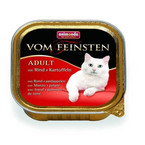 Animonda Vom Feinsten консервы для кошек с говядиной и картошкой 100 г (32 штуки)