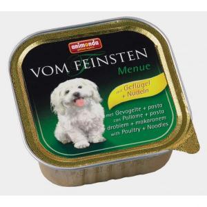 Animonda Vom Feinsten Menue консервы для собак с мясом домашней птицы и пастой 150 г (22 штуки)