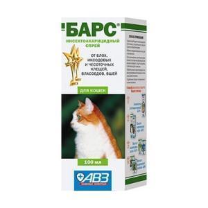 Барс cпрей инсектоакарицидный для кошек 100 мл