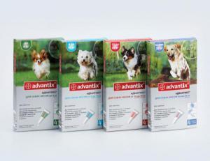 Bayer Advantix капли на холку от блох и клещей для собак