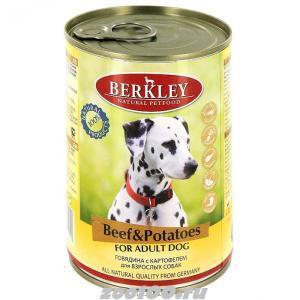 Berkley консервы для взрослых собак Говядина и картофель 400г