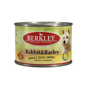 Berkley Rabbit &amp; Barley Adult Dog консервы для собак с кроликом и ячменем 200 г (6 штук)