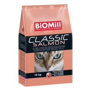 BioMill Cat Classic Salmon сухой корм для привередливых кошек и котят от 8 недель 10 кг