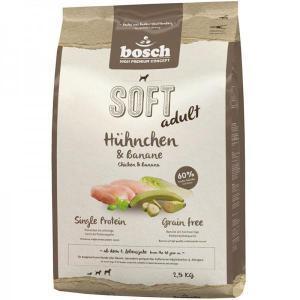 Bosch Soft курица банан полувлажный корм Holistic+ для взрослых собак с чувствительным пищеварением 12,5 кг