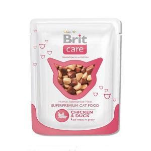 Brit Care Cat Pouches Chicken &amp; Duck консервы для кошек с курицей и уткой 80 г (24 штуки)