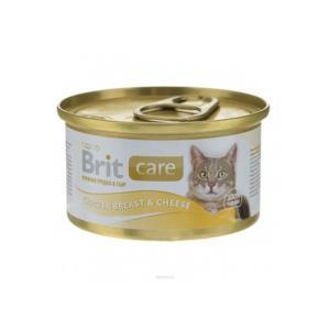 Brit Care Chicken Breast &amp; Cheese консервы для кошек с куриной грудкой и сыром 80 г