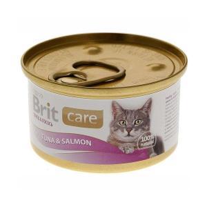 Brit Care Tuna &amp; Salmon консервы для кошек с тунцом и лососем 80 г