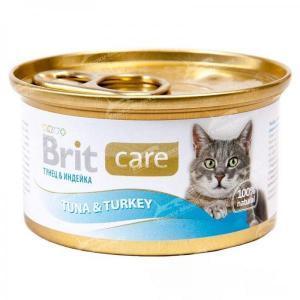 Brit Care Tuna &amp; Turkey консервы для кошек с тунцом и индейкой 80 г