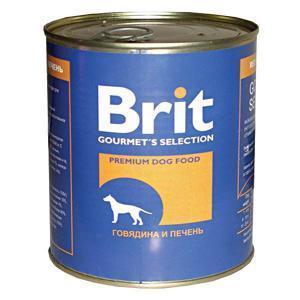Brit консервы для собак Говядина и печень 850г