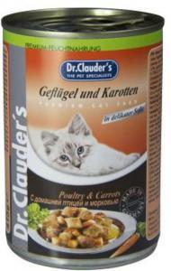 Dr. Clauder`s консервы для кошек с домашней птицей и морковью 415г*20шт