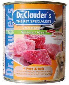 Dr. Clauder`s консервы для собак с индейкой и рисом / 800г*6шт