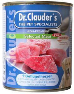 Dr. Clauder`s консервы для собак с куриным сердцем / 800г*6шт
