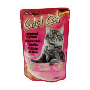 Edel Cat консервы для кошек с курицей и уткой 100 г (20 штук)