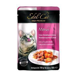 Edel Cat консервы для кошек с лососем и камбалой 100 г (20 штук)