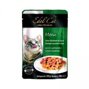 Edel Cat консервы для кошек с уткой и кроликом 100 г (20 штук)