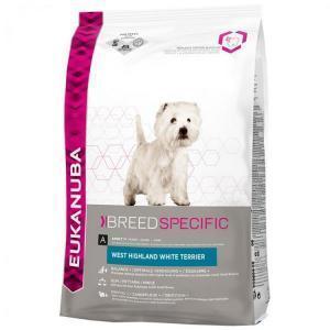 EUKANUBA Dog Breed Nutrition West Highland White Terrier сухой корм для вест-хайленд-уайт-терьерьеров и других небольших терьеров 7,5 кг