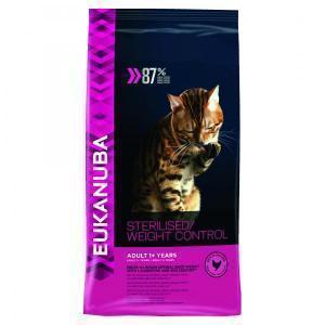 Eukanuba for overweight &amp; sterilised cats сухой корм для стерилизованных или толстых кошек 10 кг