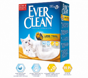 Ever Clean Less Trail наполнитель кошачьего туалета для длинношерстных кошек и котят