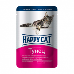 Happy Cat консервы для кошек с тунцом 100 г (22 штуки)