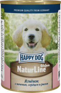 Happy Dog консервы для щенков с ягненком, сердцем, печенью и рисом 400г