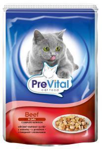 PreVital classic влажный корм для кошек Говядина в желе 100г*24шт