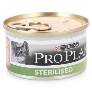Pro Plan Adult Sterilised Salmon консервы для стерилизованных кошек с лососем 85 г (24 штуки)